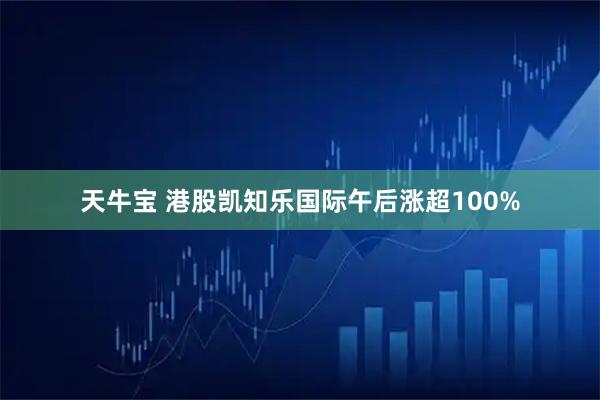 天牛宝 港股凯知乐国际午后涨超100%
