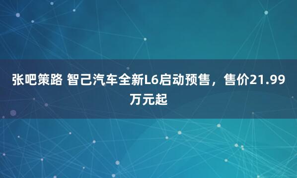 张吧策路 智己汽车全新L6启动预售，售价21.99万元起