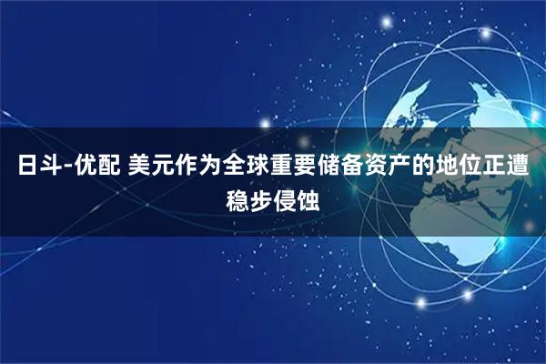 日斗-优配 美元作为全球重要储备资产的地位正遭稳步侵蚀