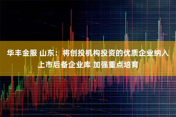华丰金服 山东：将创投机构投资的优质企业纳入上市后备企业库 加强重点培育