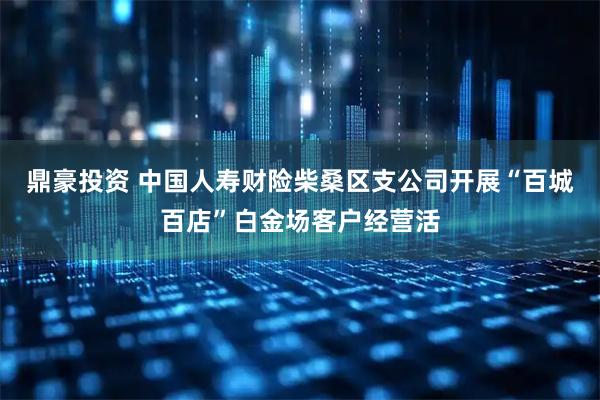 鼎豪投资 中国人寿财险柴桑区支公司开展“百城百店”白金场客户经营活